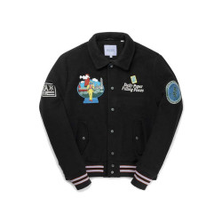 Daily Paper x Filling Pieces Black Varsity Jacket Daily Paper x Filling Pieces Black Varsity Jacket