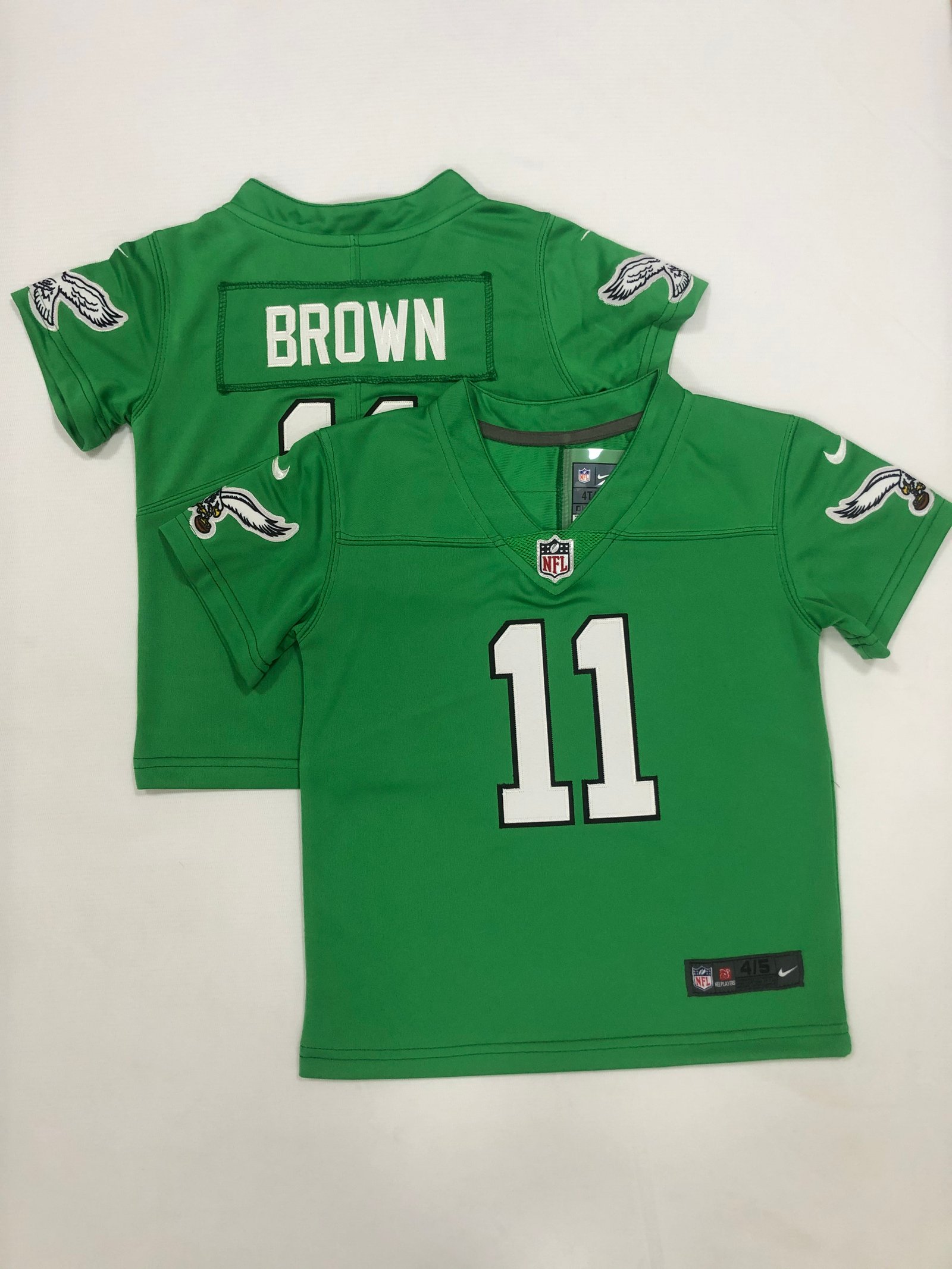 Toddlers Philadelphia Eagles #11 AJ Brown Green 2023 Vapor Limited Throwback Jersey