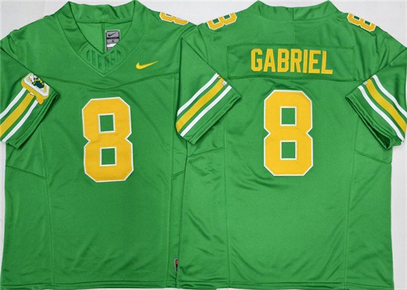 Men's Oregon Ducks #8 Dillon Gabriel 2026 Green F.U.S.E. Stitched Jersey