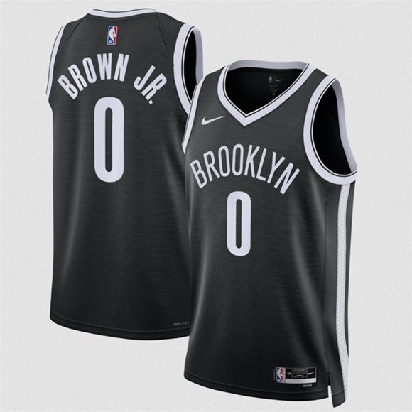Men's Brooklyn Nets #0 Mikel Brown Jr 2026 Draft Icon Edition Stitched Basketball Jersey