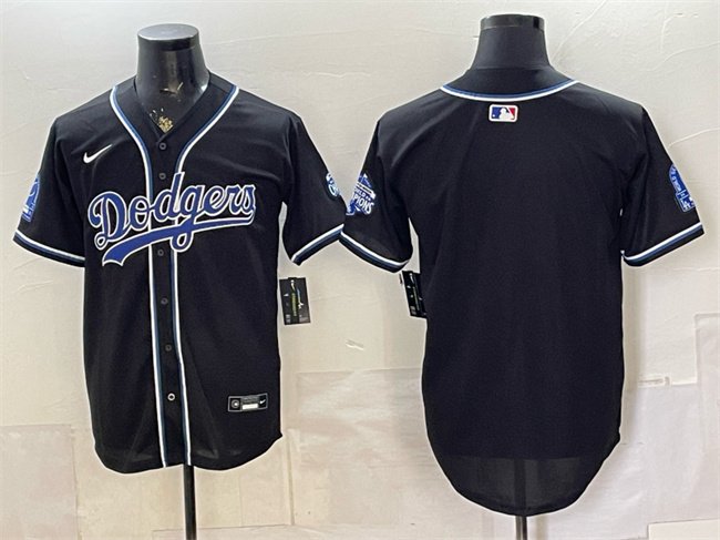 Men's Los Angeles Dodgers Blank B2B Champs 2026 Black Out Style Vapor Limited Stitched Baseball Jersey