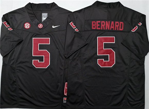 Men's Alabama Crimson Tide #5 Germie Bernard Black F.U.S.E Stitched Football Jersey