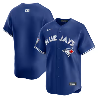 Men's Toronto Blue Jays Blank Royal 50 Seasons Patch Stitched Baseball Jersey