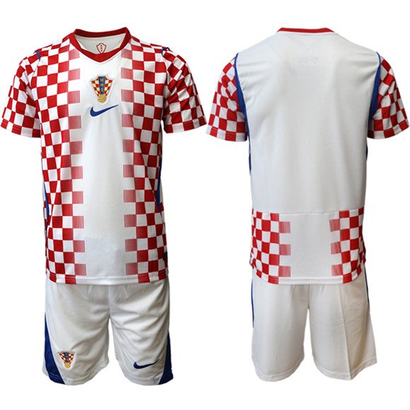 Men's Croatia Custom White 2026 World Cup Home Soccer Jersey Suit