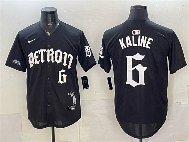 Men's Detroit Tigers #6 Al Kaline 2026 Black 'Motor Gothic Edition' Vapor Premier Limited Stitched Baseball Jersey