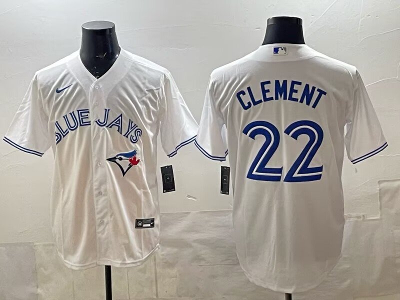 Men's Toronto Blue Jays 22 Ernie Clement white 50th Anniversary Alternate Limited Jersey