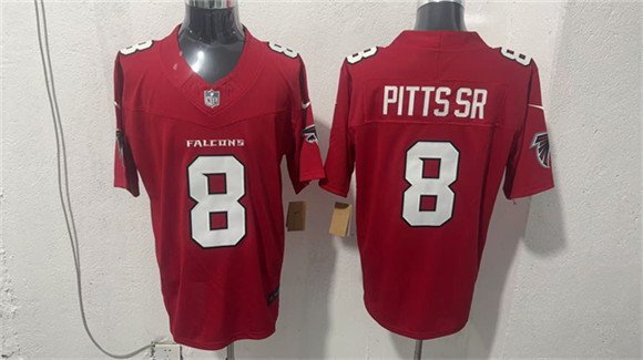 Men's Atlanta Falcons #8 Kyle Pitts Sr. Red 2026 New F.U.S.E. Vapor Untouchable Limited Football Stitched Jersey