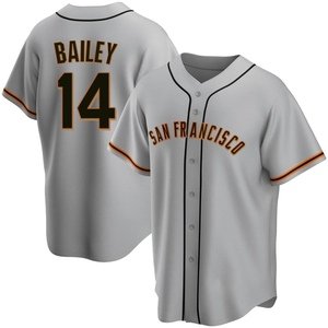 Men's San Francisco Giants #14 Patrick Bailey Gray Cool Base Stitched Baseball Jersey
