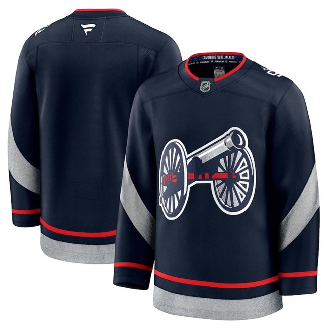 Men's Columbus Blue Jackets Blank Navy 2024-25 Stitched Hockey Jersey