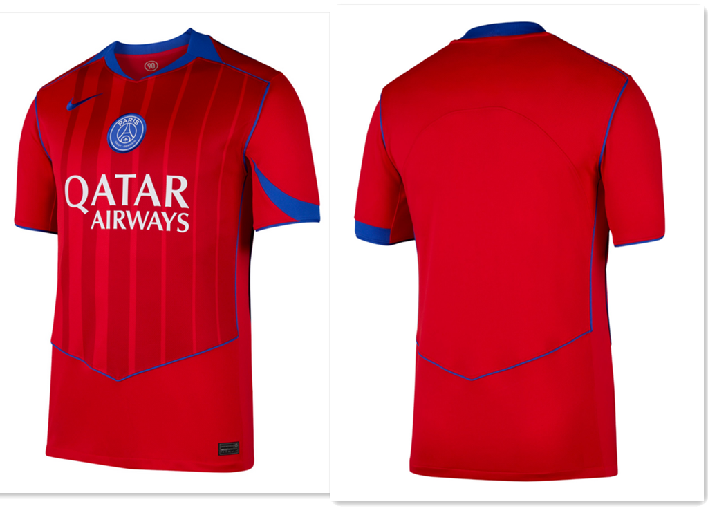 Men's Nike Paris Saint-Germain Red 3rd 2025-2026 Shirt