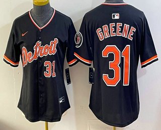Women's Detroit Tigers #31 Riley Greene Navy Limited Jersey
