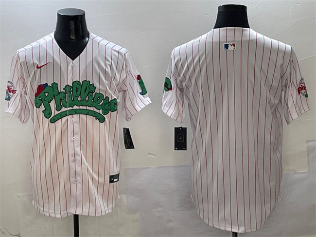 Men's Philadelphia Phillies Blank White Phanatic Limited Stitched Jersey