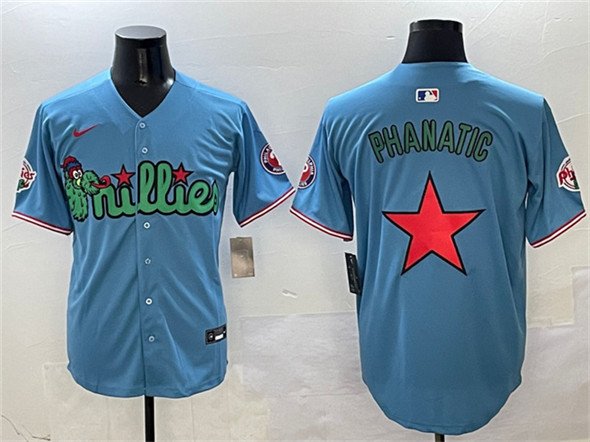 Men's Philadelphia Phillies Light Blue Phanatic Limited Stitched Jersey