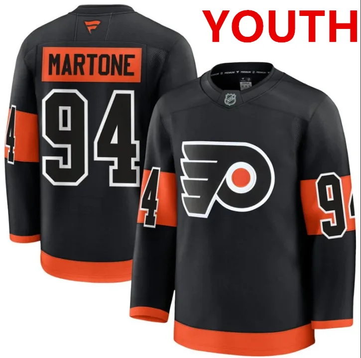 Youth Philadelphia Flyers #94 Porter Martone Fanatics Black Alternate Premium Jersey