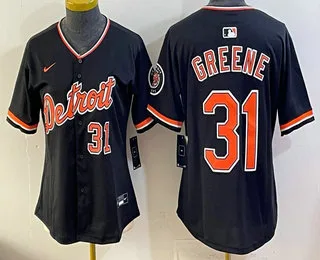 Women's Detroit Tigers #31 Riley Greene Navy Limited Jersey