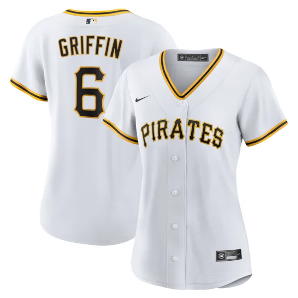 Women's Pittsburgh Pirates #6 Konnor Griffin Nike White Home Replica Jersey