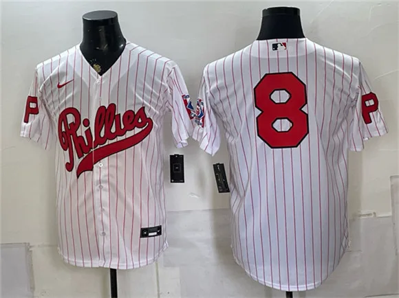 Men's Philadelphia Phillies #8 Nick Castellanos White 2026 Field of Dreams Stadium Stitched Baseball Jersey