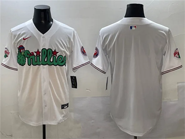 Mens Philadelphia Phillies Blank White Phanatic Limited Stitched Jersey