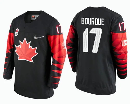 Men Canada Team #17 Rene Bourque Black 2018 Winter Olympics Jersey