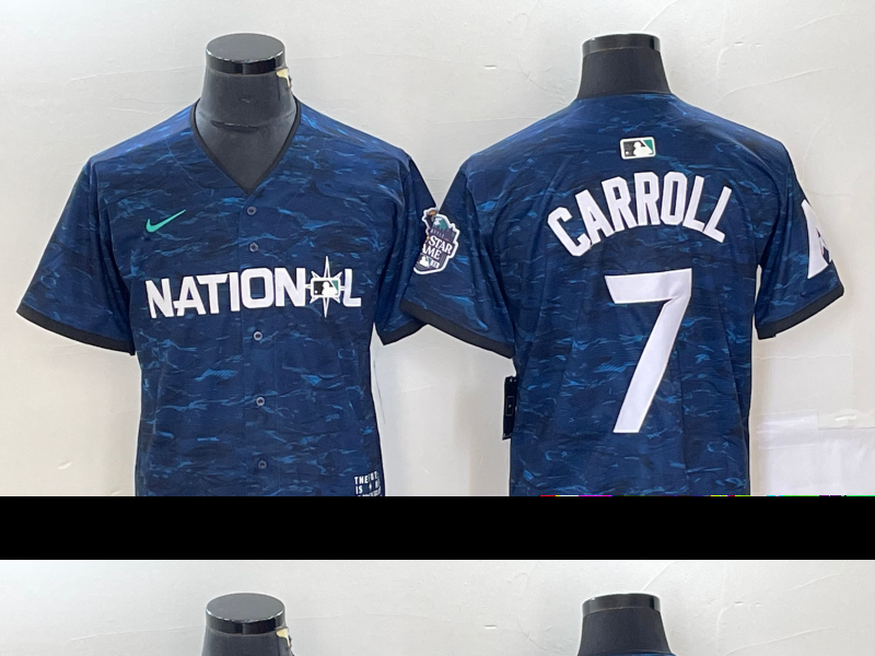 Men's Arizona Diamondbacks #7 Corbin Carroll Royal 2023 All Star Cool Base Stitched Baseball Jersey