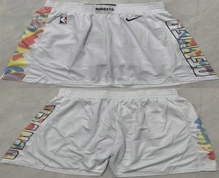 Men's Denver Nuggets White City Edition Shorts