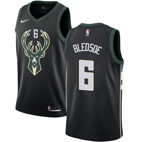 Youth Milwaukee Bucks #6 Eric Bledsoe Black Basketball Swingman Statement Edition Jersey