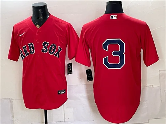 Men's Boston Red Sox #3 Ceddanne Rafaela Red Cool Base Stitched Baseball Jersey