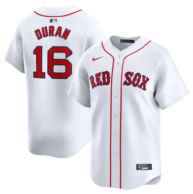 Men's Boston Red Sox #16 Jarren Duran White 2024 Home Limited Stitched Baseball Jersey