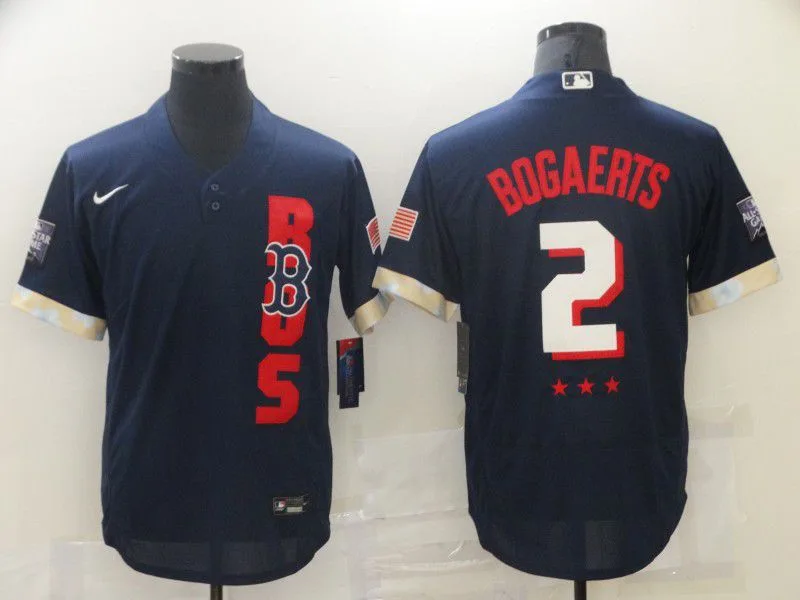 Men Boston Red Sox 2 Bogaerts Blue 2021 All Star Elite Nike MLB Jersey