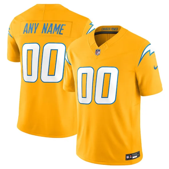 Men's Los Angeles Chargers Active Player Custom Gold 2025 F.U.S.E. Alternate Vapor Limited Football Stitched Jersey