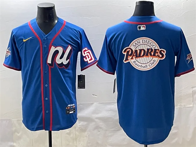 Men's National League San Diego Padres Team Big Logo Blue 2025 All-Star Edition Limited Stitched Baseball Jersey