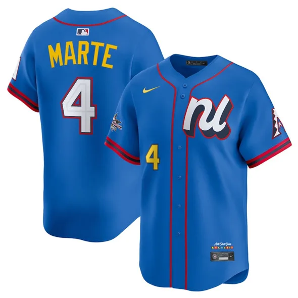 Men's National League #4 Ketel Marte Blue 2025 All-Star Edition Limited Stitched Baseball Jersey