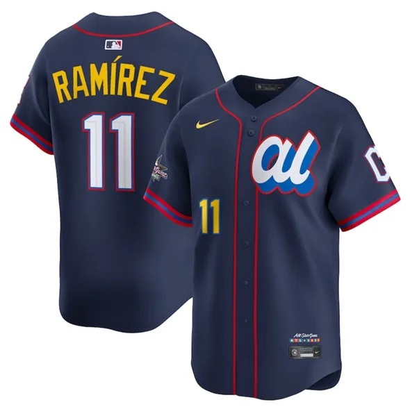 Men's American League #11 José Ramírez Navy 2025 All-Star Edition Limited Stitched Baseball Jersey