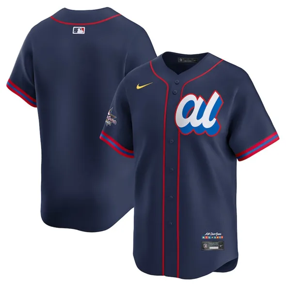 Men's American League Blank Navy 2025 All-Star Edition Limited Stitched Baseball Jersey