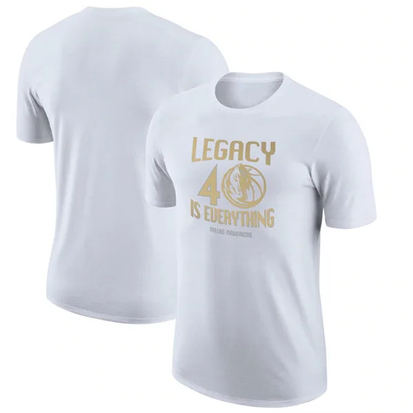 Men's Dallas Mavericks White 2020-21 City Edition Story T-Shirt