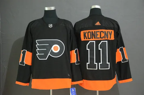 Men's Philadelphia Flyers #11 Travis Konecny Black Alternate Adidas Jersey