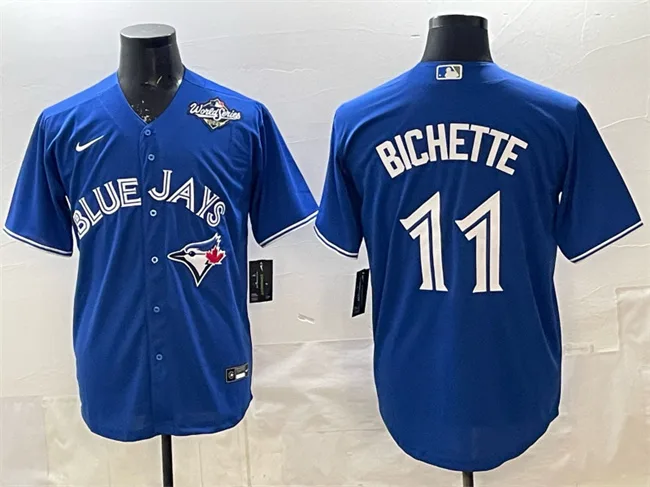 Men's Toronto Blue Jays #11 Bo Bichette Royal 2025 World Series Cool Base Stitched Baseball Jersey
