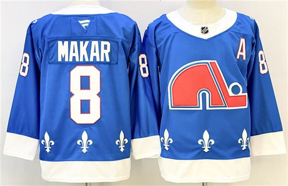 Men's Colorado Avalanche #8 Cale Makar Blue 2025-26 With A Patch Alternate Stitched Jersey