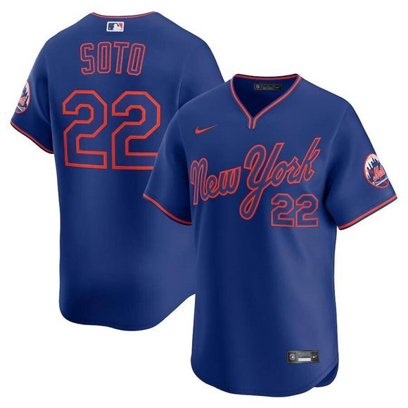 Men's New York Mets #22 Juan Soto Royal Alternate Limited Stitched Baseball Jersey