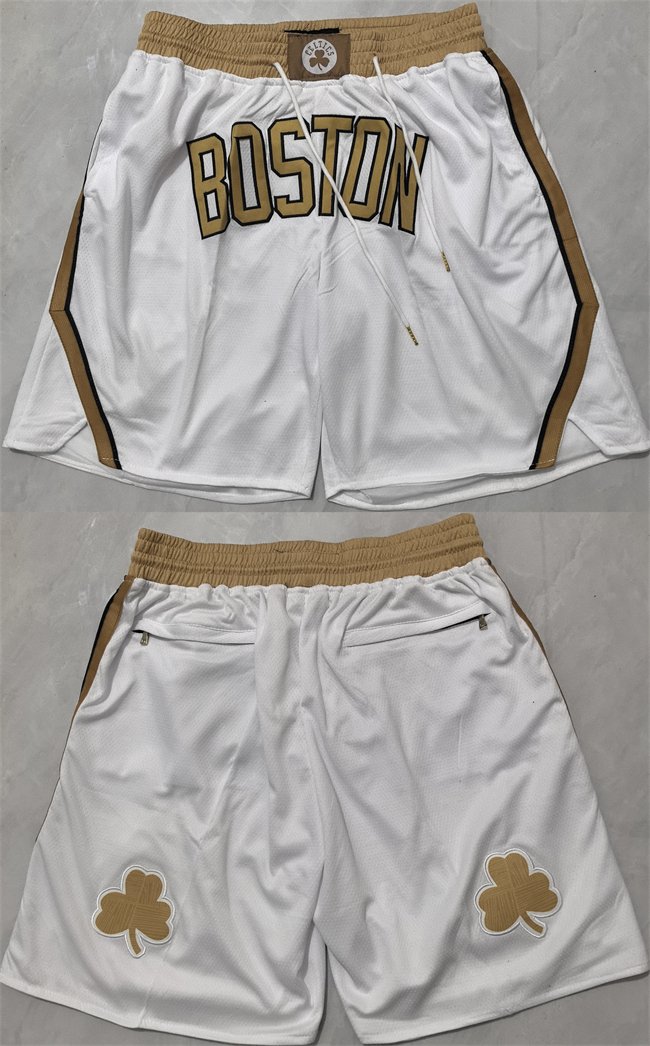Men's Boston Celtics Cream Shorts (Run Small)