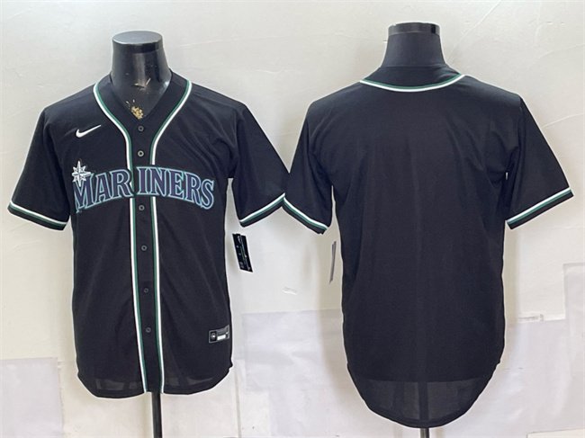 Men's Seattle Mariners Blank 2026 Fashion Replica Black Out Stitched Baseball Jersey