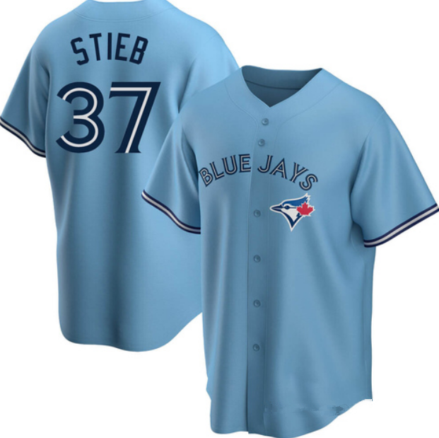 Men's Toronto Blue Jays #37 Dave Stieb Blue Home Cool Base Stitched Baseball Jersey