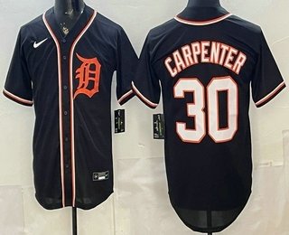 Men's Detroit Tigers #30 Kerry Carpenter 2026 Black Fashion Cool Base Jersey