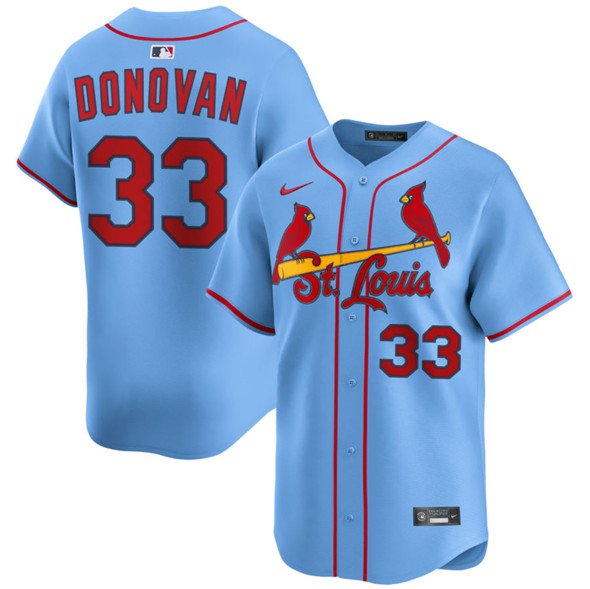 Men's St. Louis Cardinals #33 Brendan Donovan Blue Alternate Limited Stitched Baseball Jersey