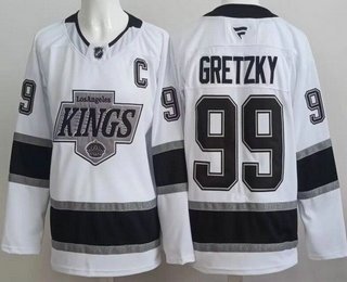 Men's Los Angeles Kings #99 Wayne Gretzky White Authentic Jersey