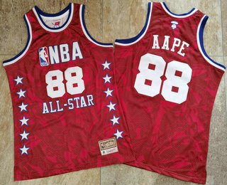 1988 All-Star AAPE x MITCHELL & NESS Red Jersey