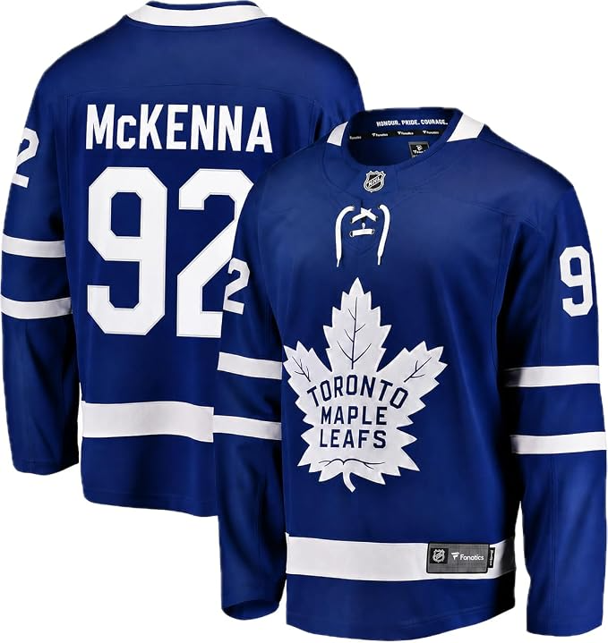 Men's Toronto Maple Leafs #92 Gavin McKenna Fanatics Blue Stitched Hockey Jersey