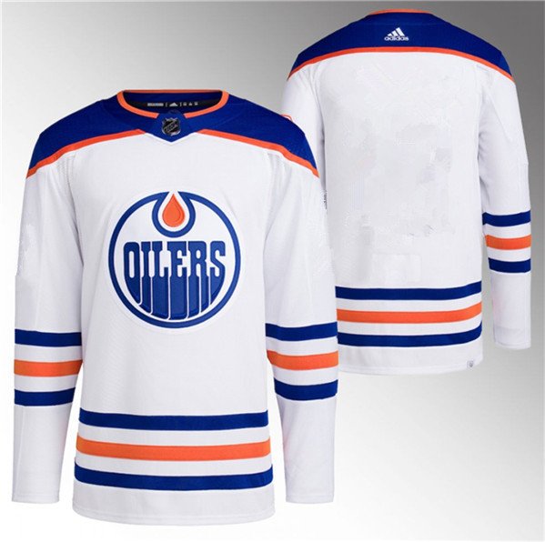Men's Edmonton Oilers Custom White Stitched Jersey