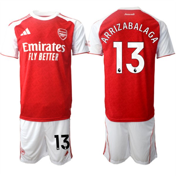 Men's Arsenal F.C #13 Kepa Arrizabalaga 2026 Red Home Soccer Jersey Suit