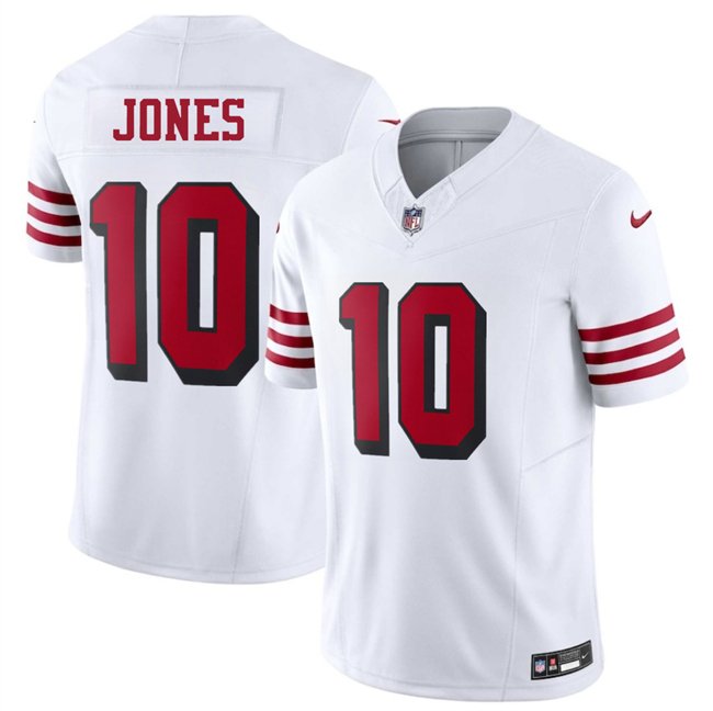 Youth San Francisco 49ers #10 Mac Jones New White 2025 F.U.S.E. Vapor Untouchable Limited Stitched Football Jersey